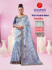 Women's Fashion Siyapati Saree Sonika with stitched blouse