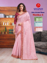 Women's Fashion Siyapati saree Monika - 3 with stiched blouse