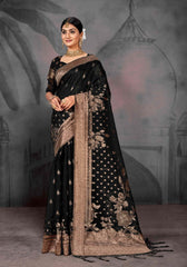Ethnic Solid Art Jalpari Collection  Saree