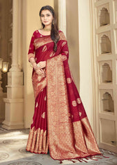 Ethnic Solid Art Jalpari Collection saree with golden border